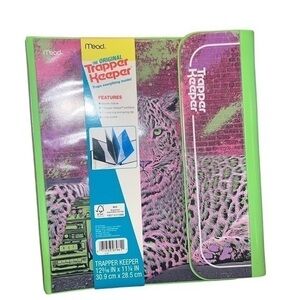 New ▶️ Mead ◀️ Original Trapper Keeper Binder Retro Vintage Style Purple Cheetah